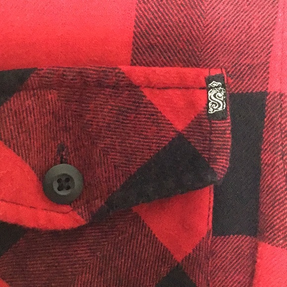 Men’s sapphire lounge plaid flannel shirt - Picture 4 of 8